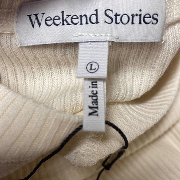 Weekend Stories NWT Mylah Top In Beige Size Large With Defect $168 (11-6) - Picture 5 of 8